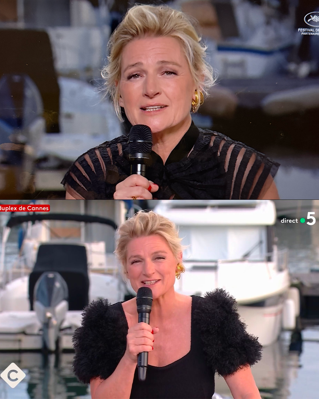 ANNE-ELISABETH LEMOINE, PRÉSENTATRICE DE L'ÉMISSION "C À VOUS"