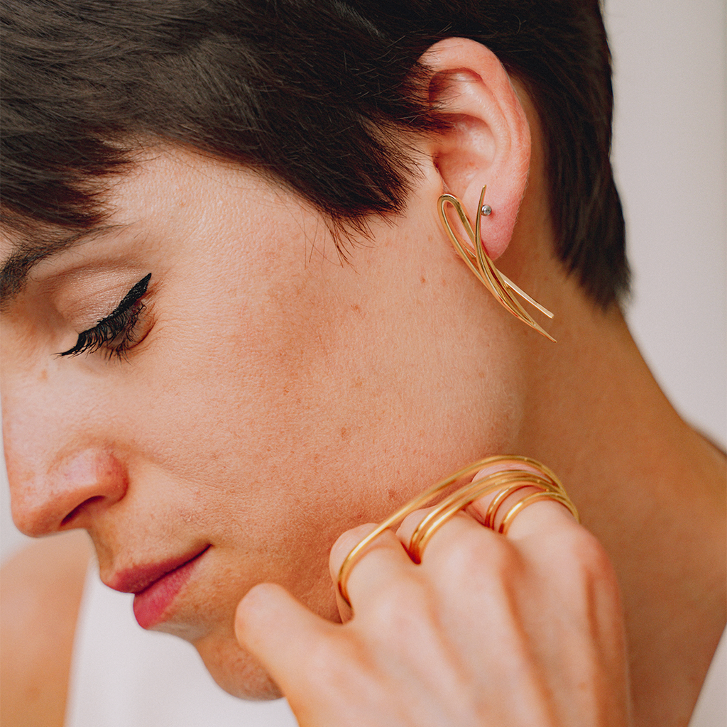 "DANCING K" EARRINGS