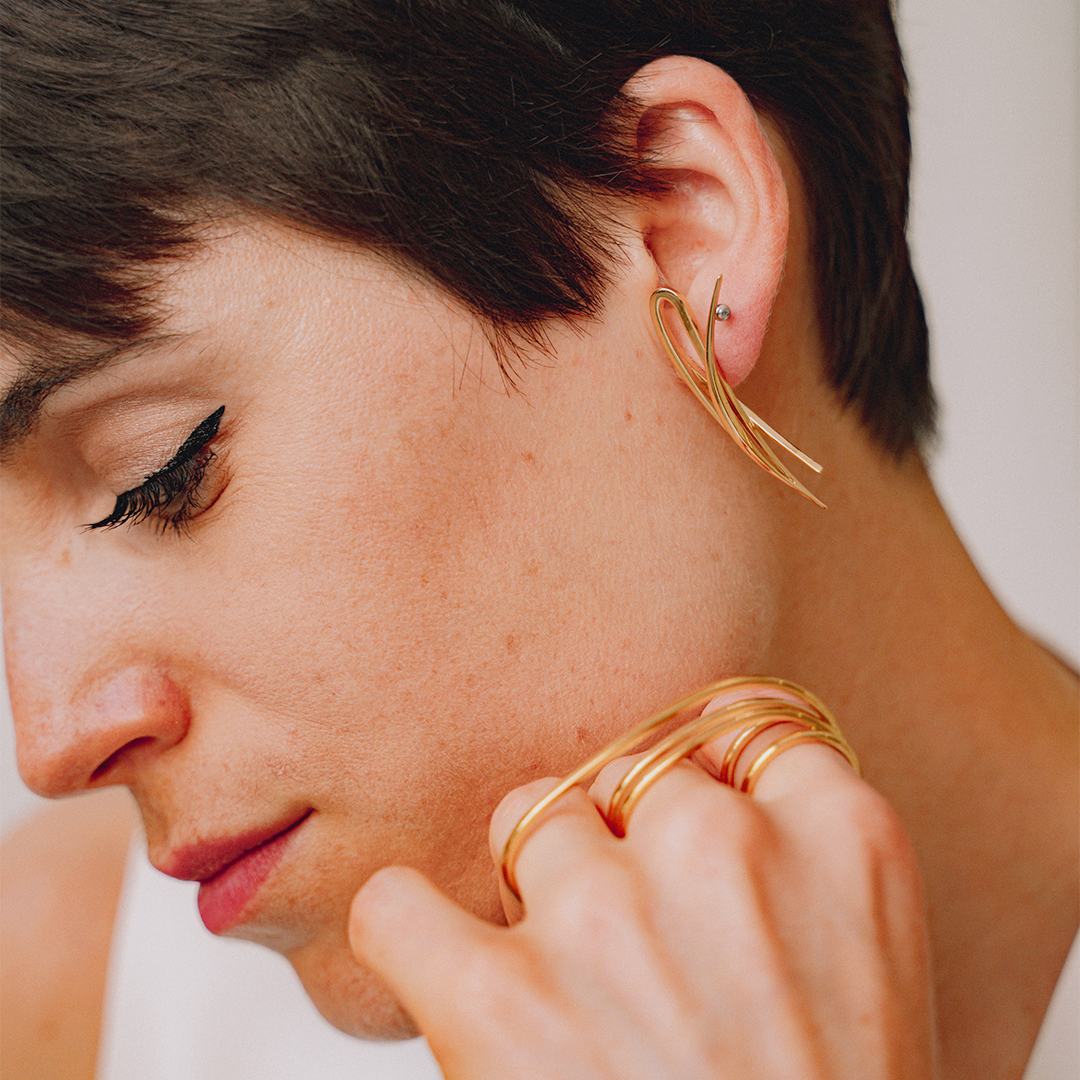 "DANCING K" EARRINGS