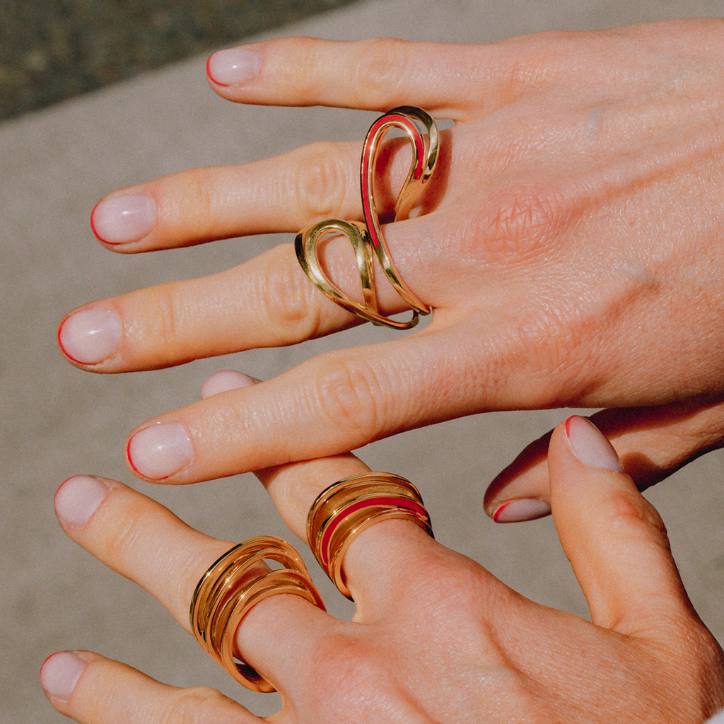 ITO RING 5 RINGS - RED LINE