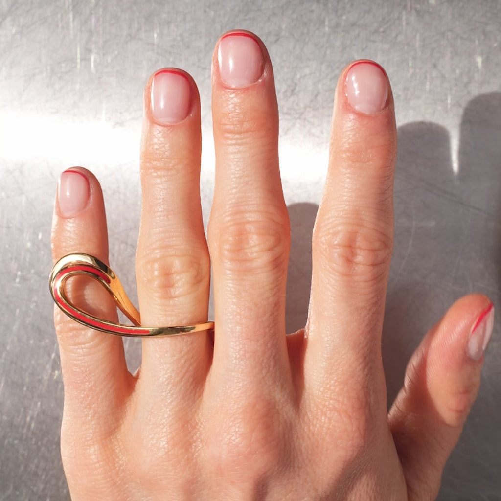 DOUBLE KIRA RING - RED LINE