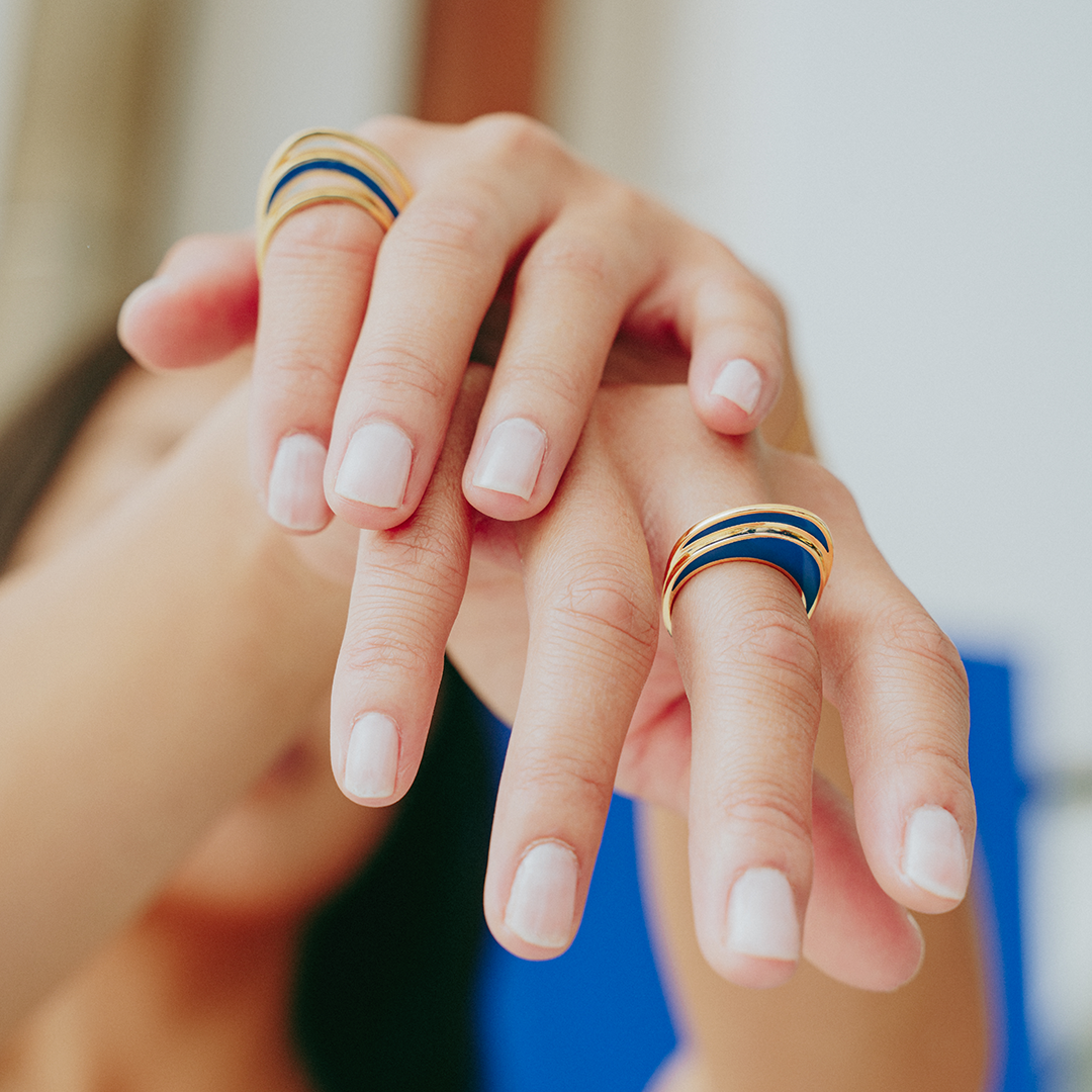 NAMI RING 3 RING / BLUE LACQUERED 